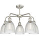 Castile 5 Light 24 inch Satin Nickel Chandelier Ceiling Light in Clear Glass
