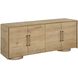 Evanston Natural and Black 4 Door Cabinet