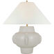 Thomas O'Brien Cap-Ferrat 26.25 inch 15 watt White Crackle Table Lamp Portable Light in Linen