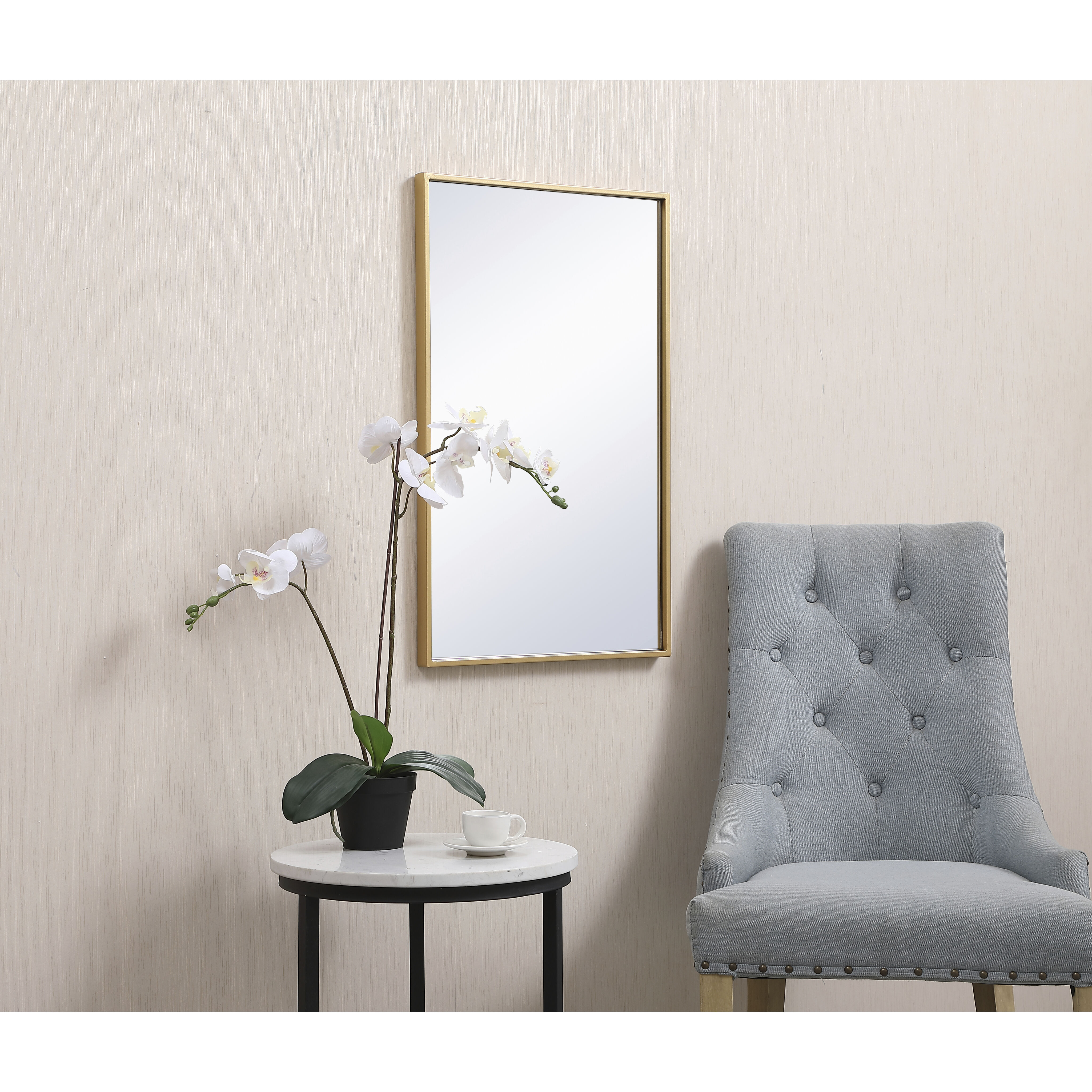 Monet 28 X 28 inch Brass Wall Mirror