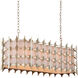 Bardi 8 Light 41.25 inch Contemporary Silver Leaf Oval Chandelier Ceiling Light