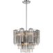 Addis 4 Light 17.75 inch Polished Chrome Mini Chandelier Ceiling Light in Smoke