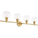 Syracuse 4 Light 38 inch Brass Wall sconce Wall Light