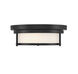 Contemporary 2 Light 13 inch Matte Black Flush Mount Ceiling Light