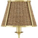 Deauville 55 inch 75 watt Natural and Polished Brass Floor Lamp Portable Light, Suzanne Duin Collection