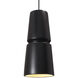 Radiance Collection 1 Light 6 inch Brushed Nickel and Carbon Matte Black and Black Pendant Ceiling Light