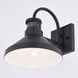 Highland Park 1 Light 9.5 inch Matte Black and White Outdoor Motion Sensor Wall Light