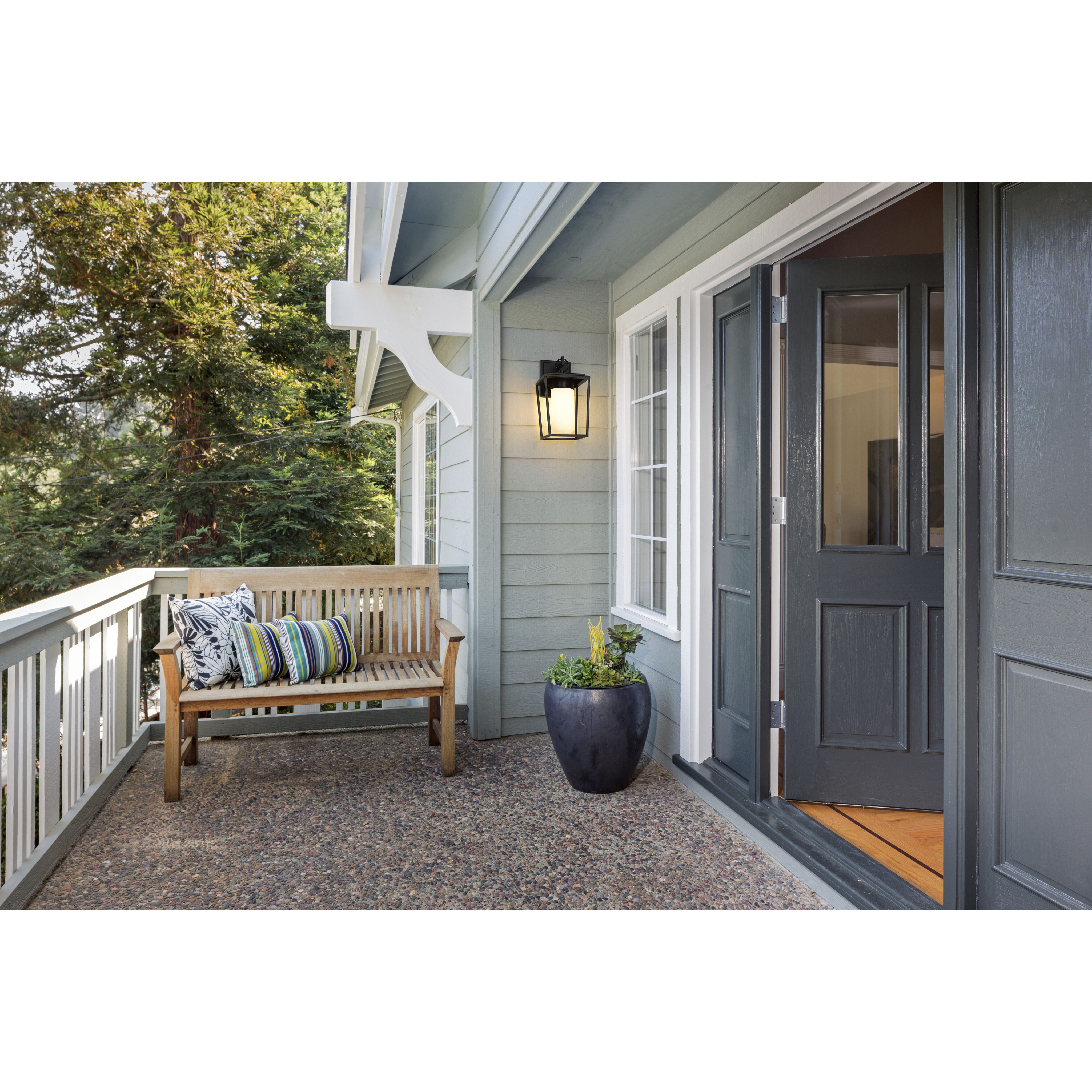 Sheridan 1 Light 13 inch Black Outdoor Wall Light