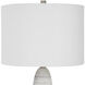 Levadia 32 inch 150.00 watt Matte White Glaze with Brushed Light Gray Table Lamp Portable Light