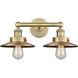 Railroad 2 Light 17 inch Brushed Brass Bath Vanity Light Wall Light
