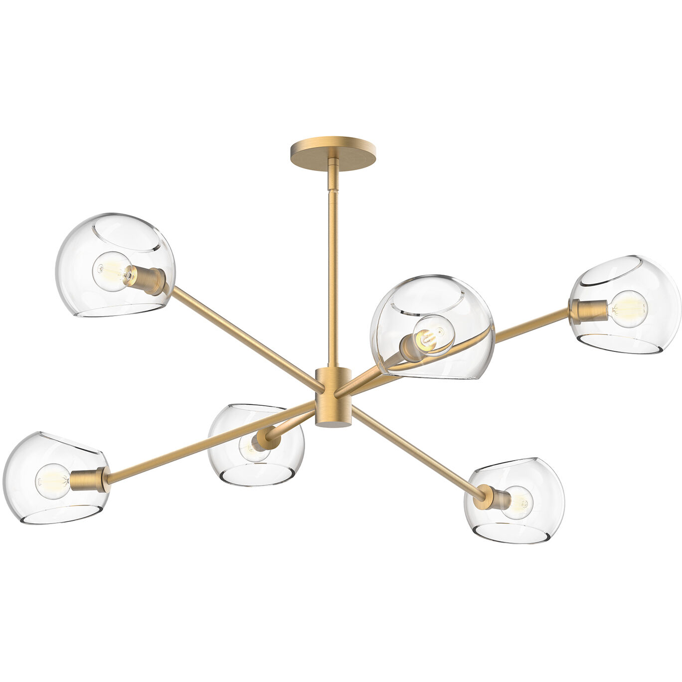 Alora Mood Willow 6 Light 37.00 inch Chandelier