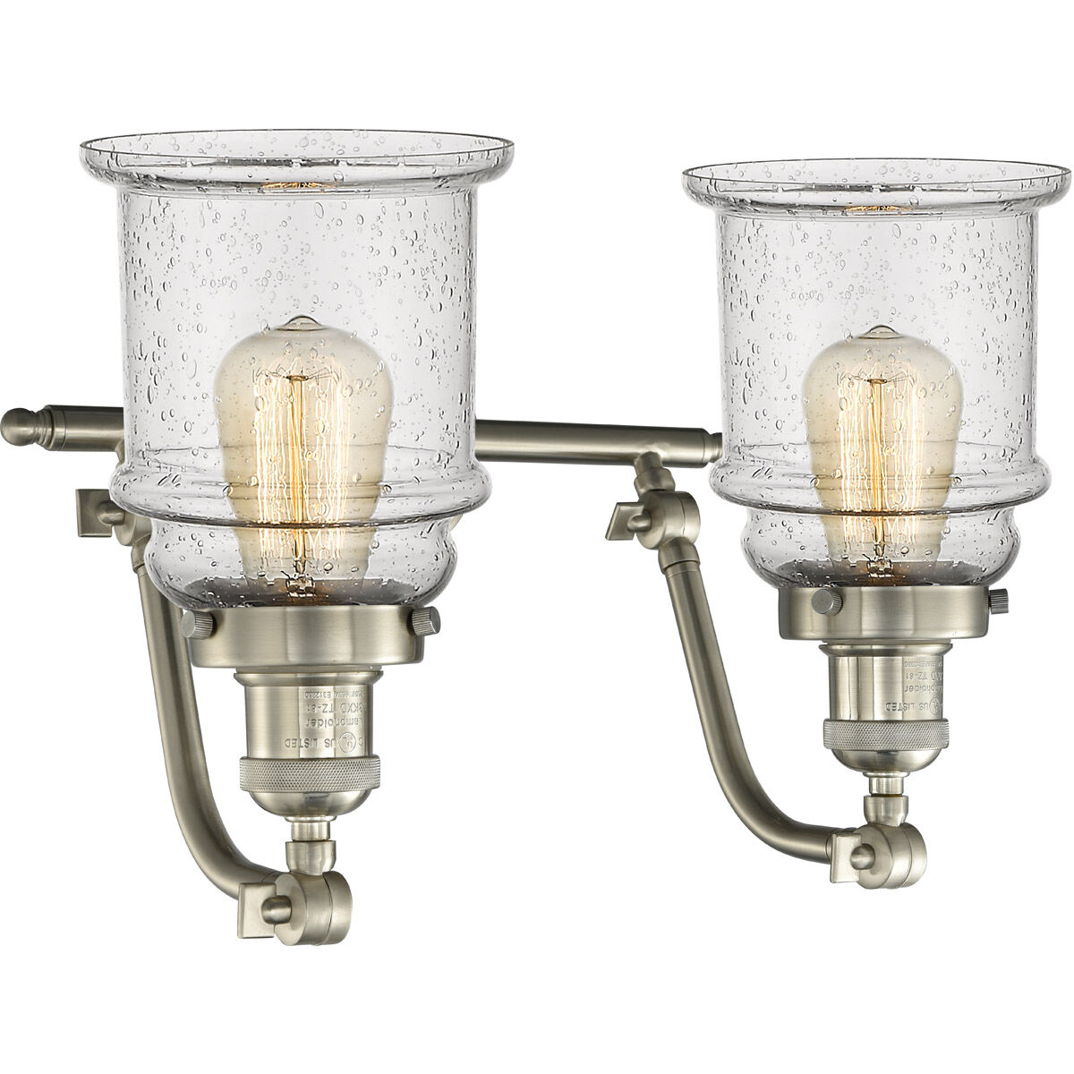 Franklin Restoration Canton LED 18 inch Brushed Satin Nickel Bath Vanity Light Wall Light in Seedy Glass, Franklin Restoration