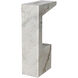 Aero 30 X 17.5 inch White Marble Side Table