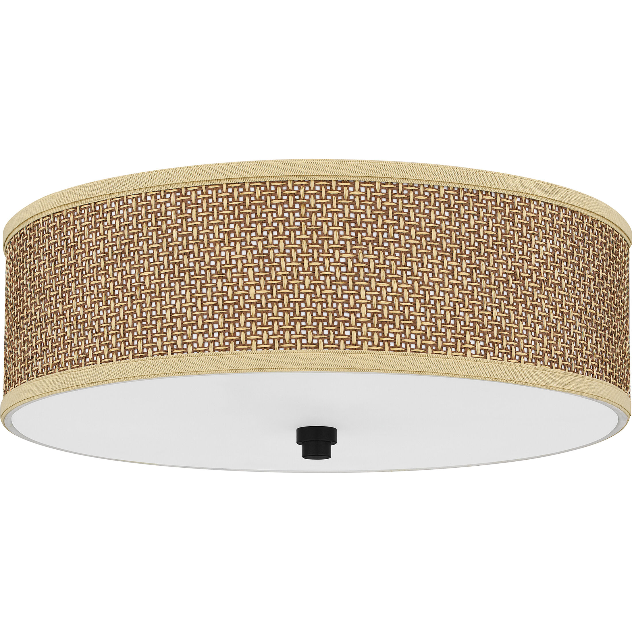 Zen 3 Light 17 inch Mystic Black Flush Mount Ceiling Light, Naturals