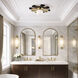 Daphne 1 Light 24 inch Matte Black and French Gold Convertible Flush Mount Ceiling Light, Smithsonian Collaboration