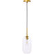 Collier 1 Light 6.1 inch Brass Pendant Ceiling Light