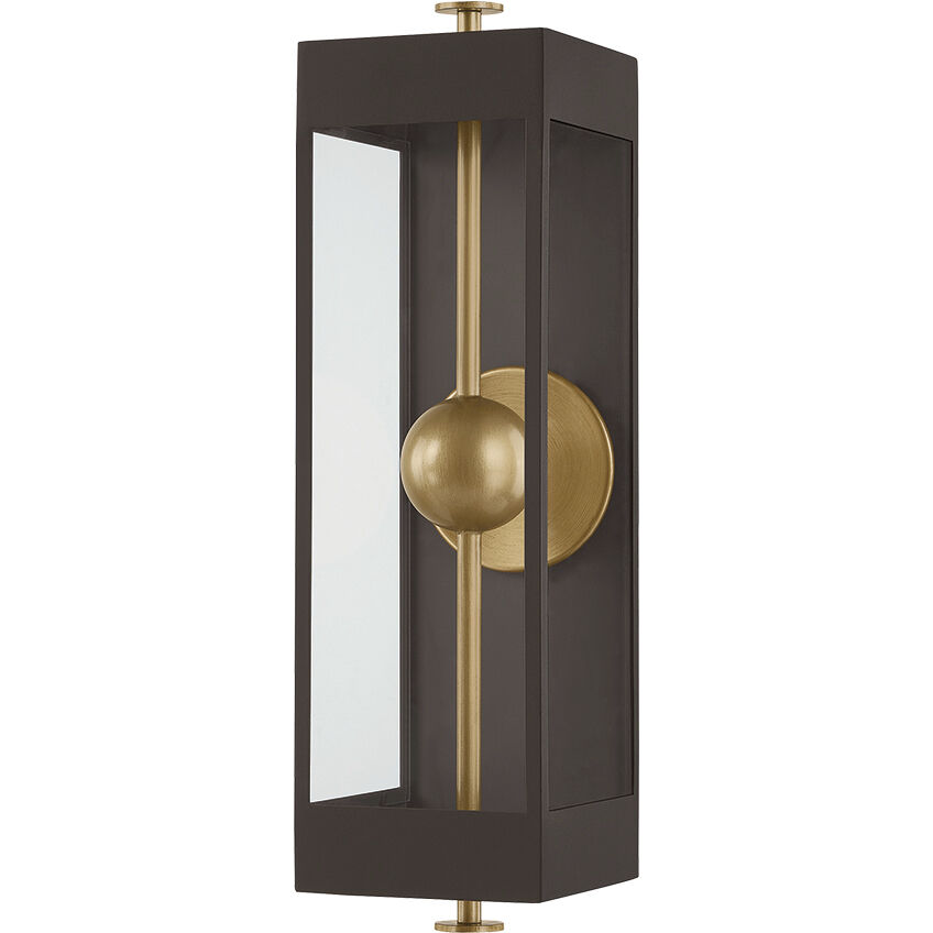 Garvey LED 21 inch Textured Bronze and Patina Brass Outdoor Wall Sconce