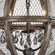 Renaissance Invention 3 Light 18 inch Aged Wood with Weathered Zinc and Clear Chandelier Ceiling Light