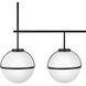 Hollis 4 Light 42.25 inch Black Indoor Linear Chandelier Ceiling Light