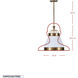 Savarin 1 Light 14 inch Heritage White and Heritage Bronze Pendant Ceiling Light