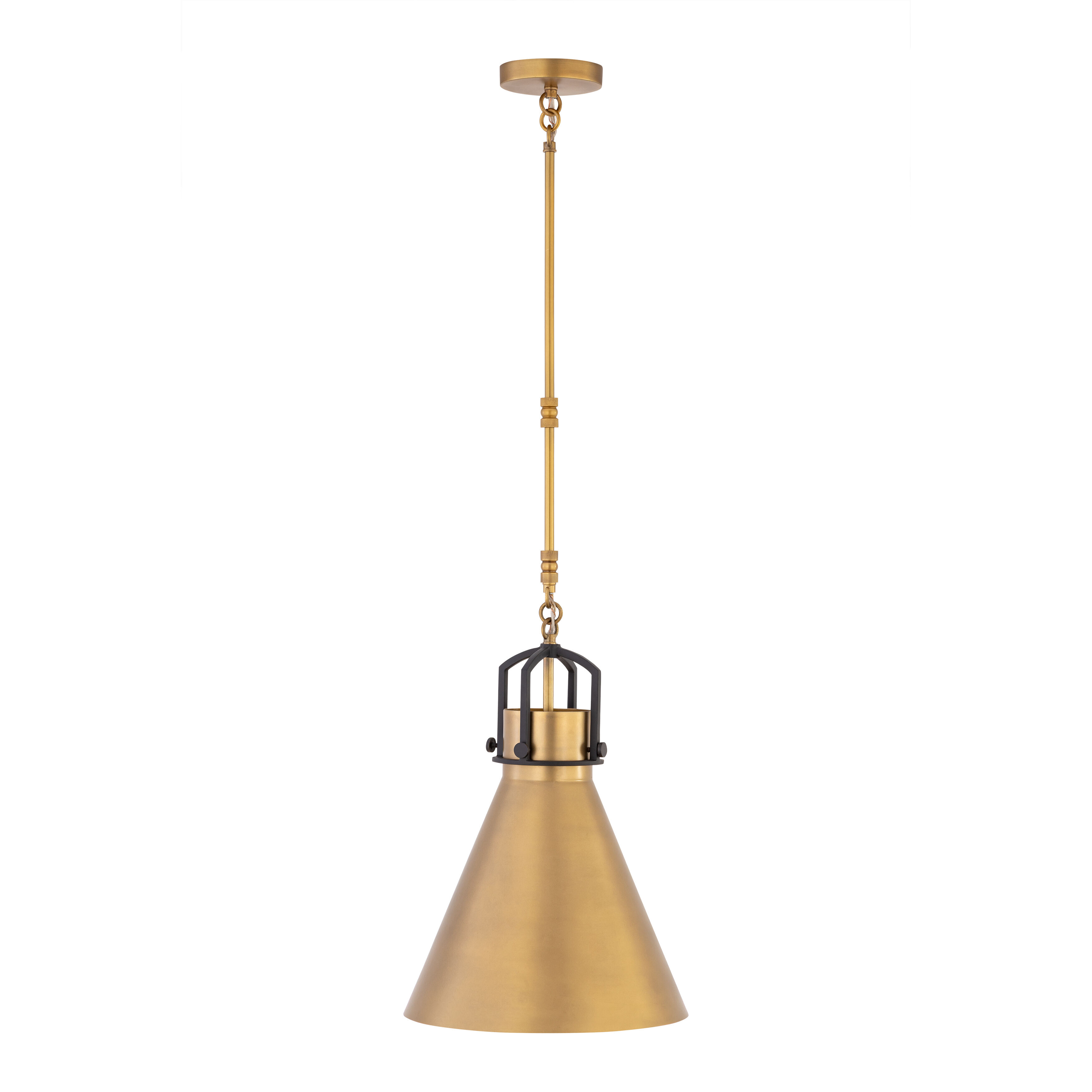 Fenric 1 Light 13.75 inch Legacy Brass and Dark Bronze Pendant Ceiling Light