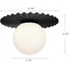 Alora Mood Plume 1 Light 13.88 inch Matte Black/Opal Matte Glass Flush Mount Ceiling Light