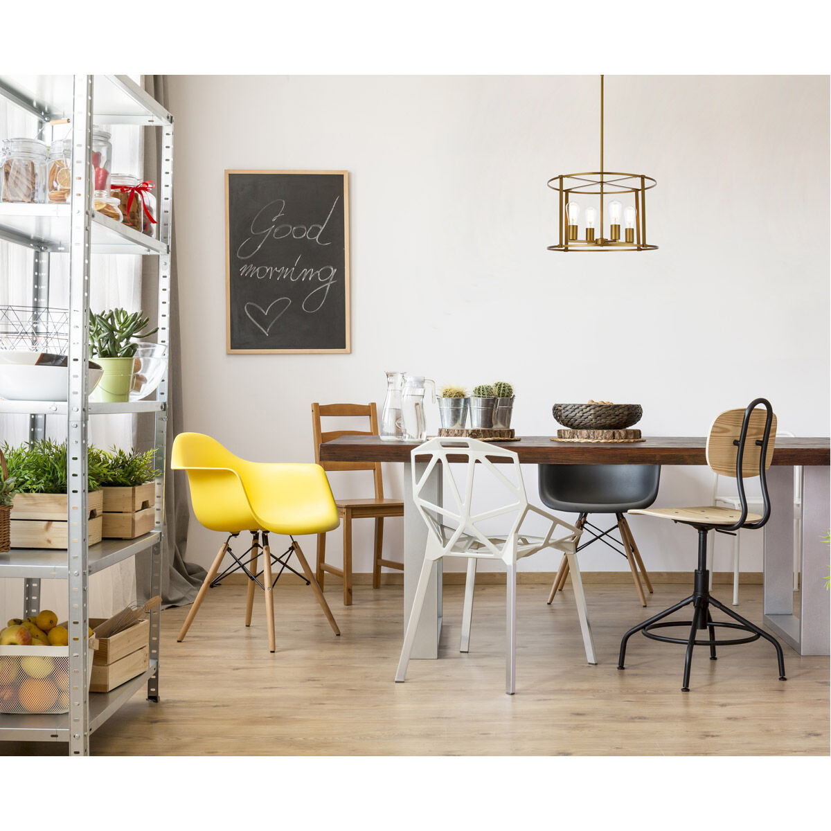 Agnys 4 Light 20 inch Brass Pendant Ceiling Light