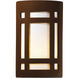 Ambiance Cylinder LED 5.75 inch Real Rust ADA Wall Sconce Wall Light, Small