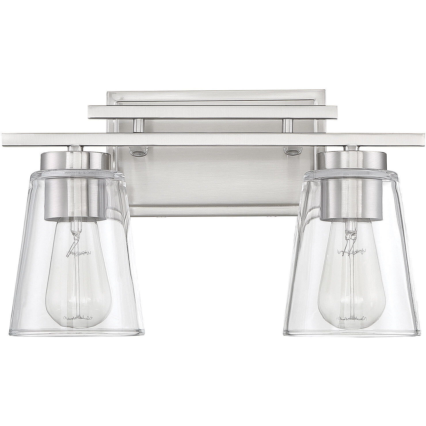 Calhoun 2 Light 14.58 inch Satin Nickel Bathroom Vanity Light Wall Light, Essentials