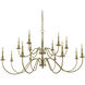 Matera 14 Light 60 inch Brushed Brass Foyer Chandelier Ceiling Light