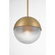 Luniva 1 Light 8 inch Legacy Brass Mini Pendant Ceiling Light
