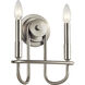 Capitol Hill 2 Light 10 inch Brushed Nickel Wall Bracket Wall Light