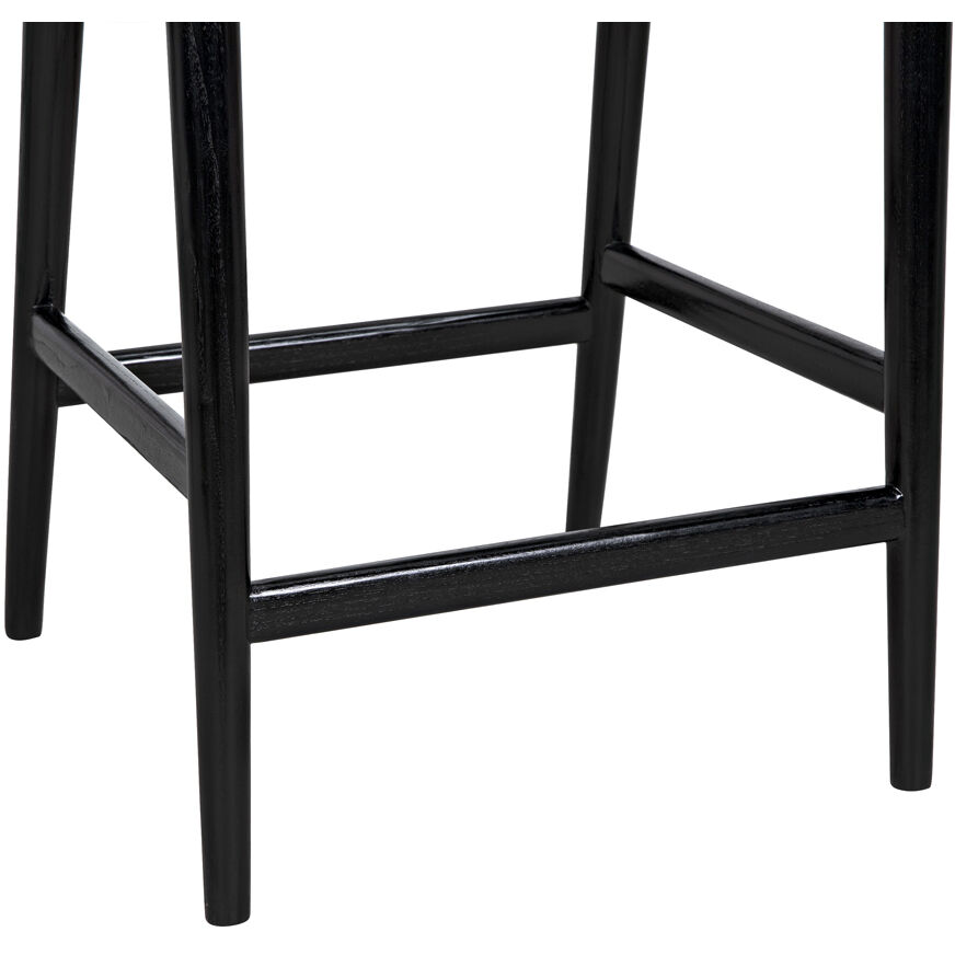 Ronald 28 inch Charcoal Black Counter Stool