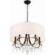 Othello 5 Light 24 inch Matte Black Chandelier Ceiling Light in Clear Hand Cut