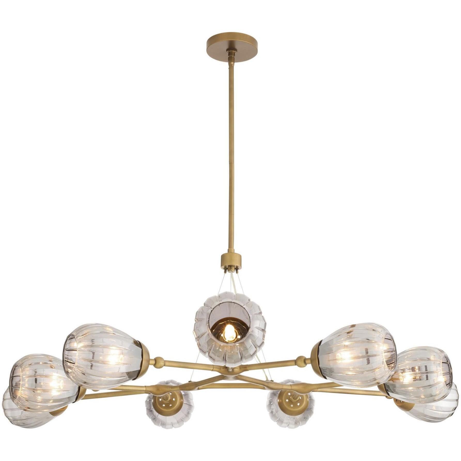 Smyth 9 Light 54 inch Antique Brass Chandelier Ceiling Light