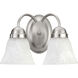 Fort Worth 2 Light 11 inch Satin Nickel Wall Sconce Wall Light in Faux Alabaster