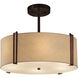 Textile 2 Light 14.5 inch Dark Bronze Pendant Ceiling Light in Cream, Incandescent