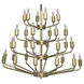 Montoro 32 Light 18.5 inch Antique Brass Chandelier Ceiling Light