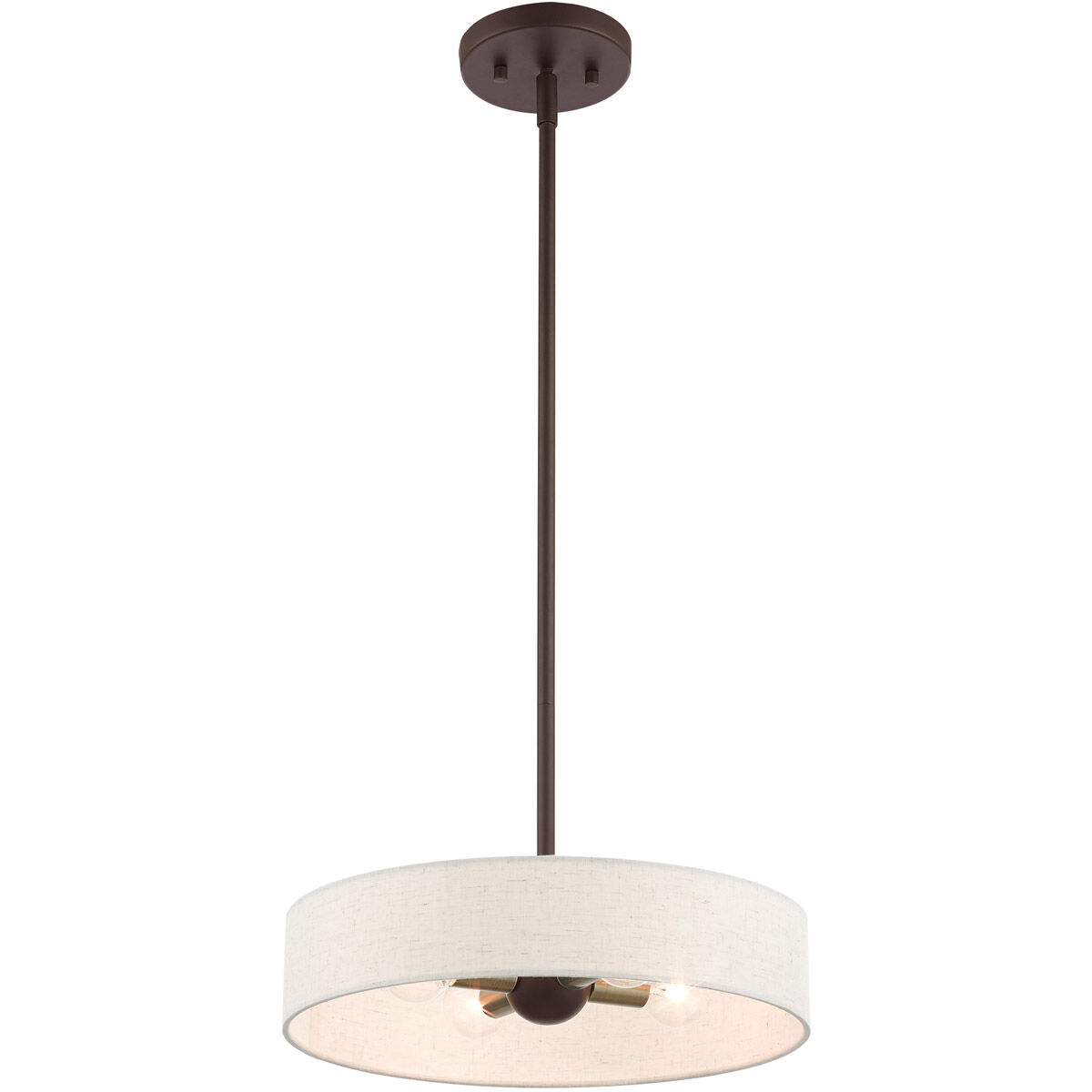 Venlo 4 Light 14 inch Bronze with Antique Brass Accents Pendant Ceiling Light