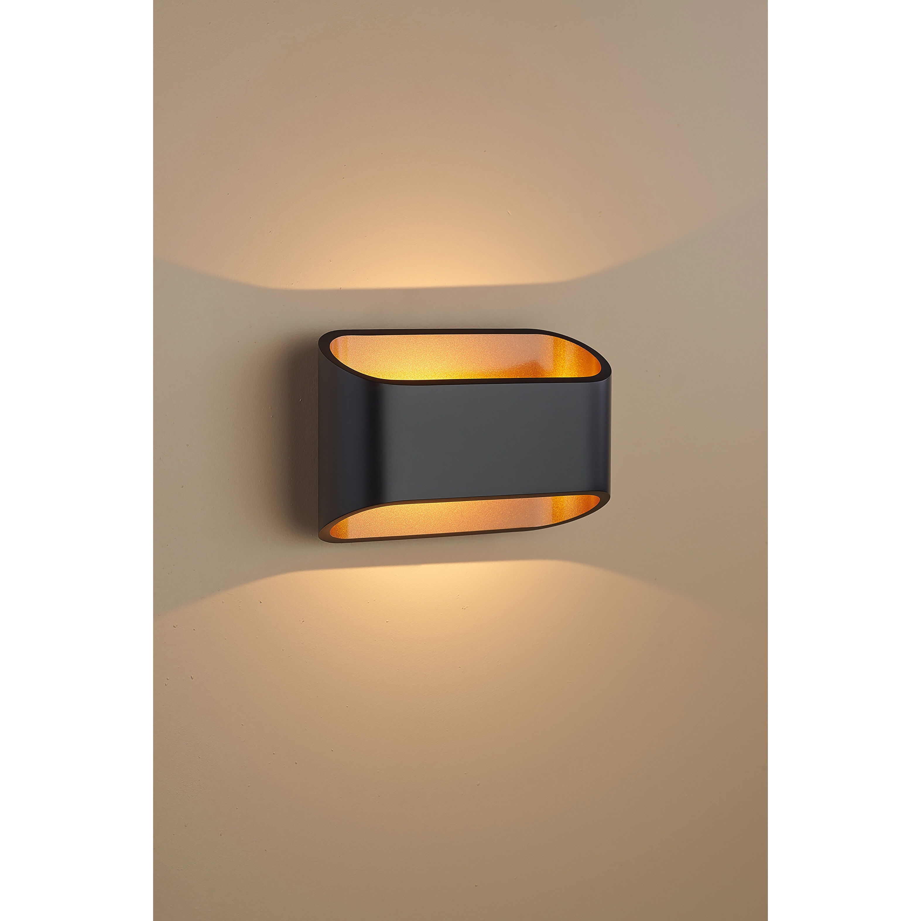 Eclipse 1 Light 4.5 inch Black Outer / Gold Inner ADA LED Wall Sconce Wall Light in Black/Gold