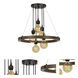 Martos 5 Light 26.25 inch Pine and Iron Chandelier Ceiling Light
