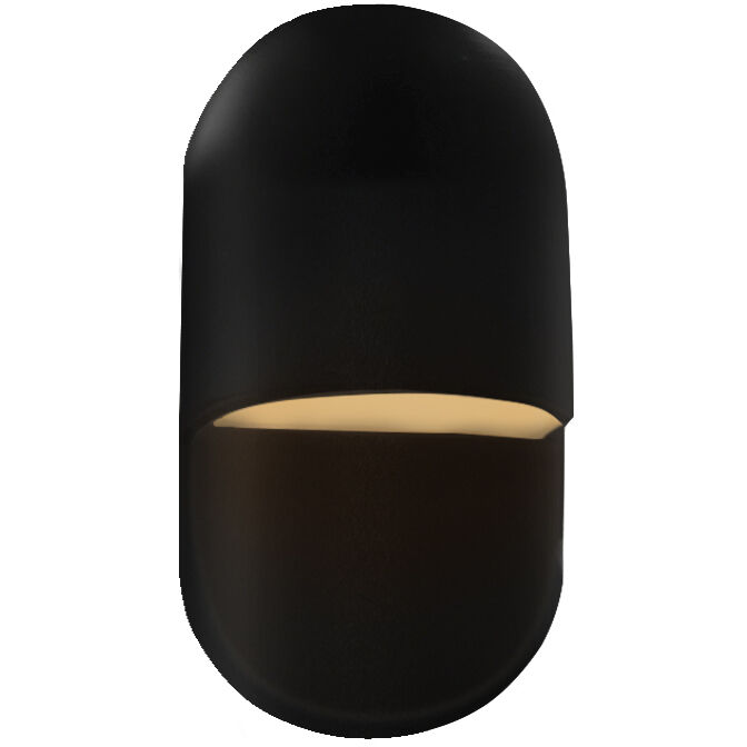 Ambiance Collection - Capsule LED 5 inch Carbon Matte Black with Champagne Gold internal finish ADA Wall Sconce Wall Light, Form+Finish+Function