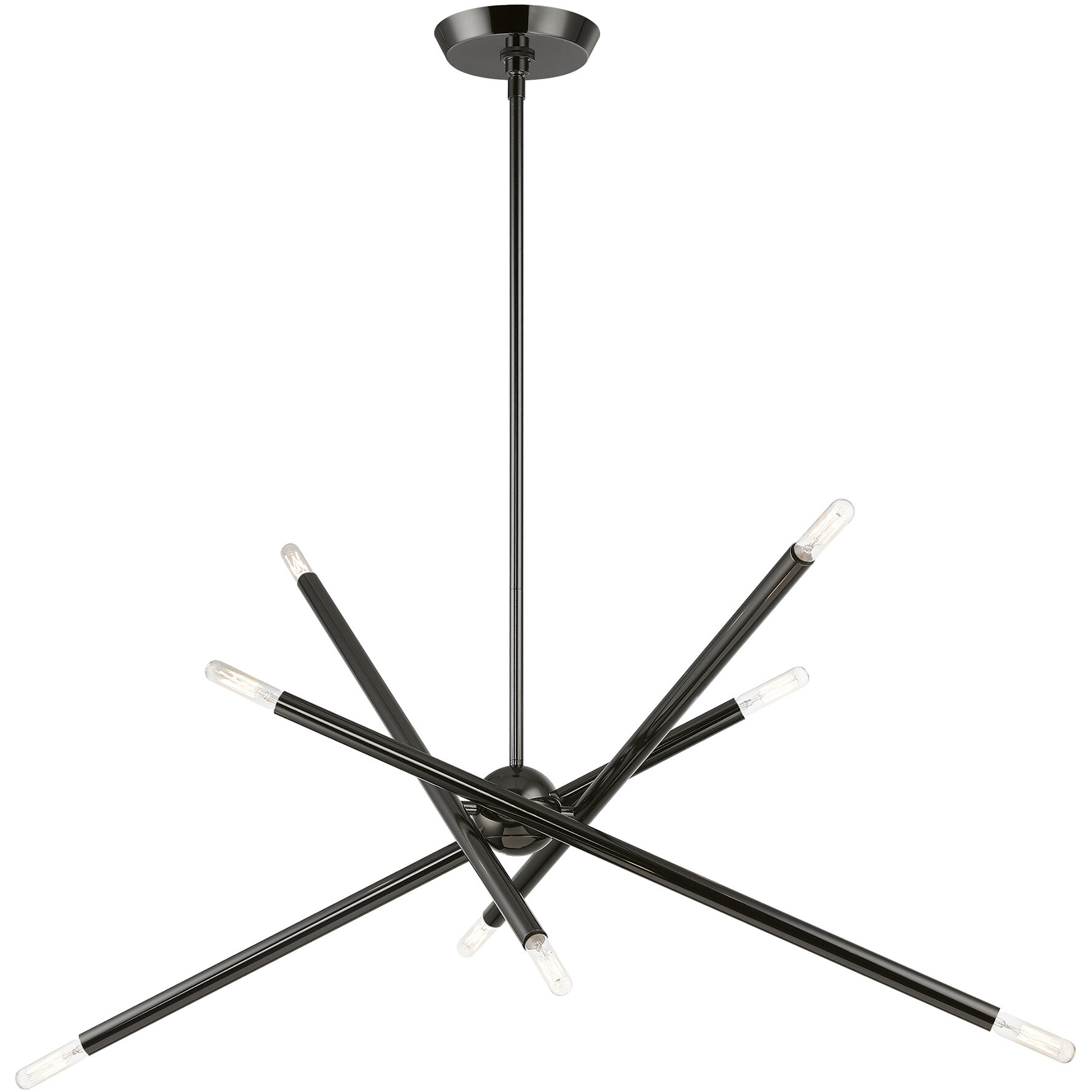 Soho 8 Light 32 inch Black Chrome Linear Chandelier Ceiling Light