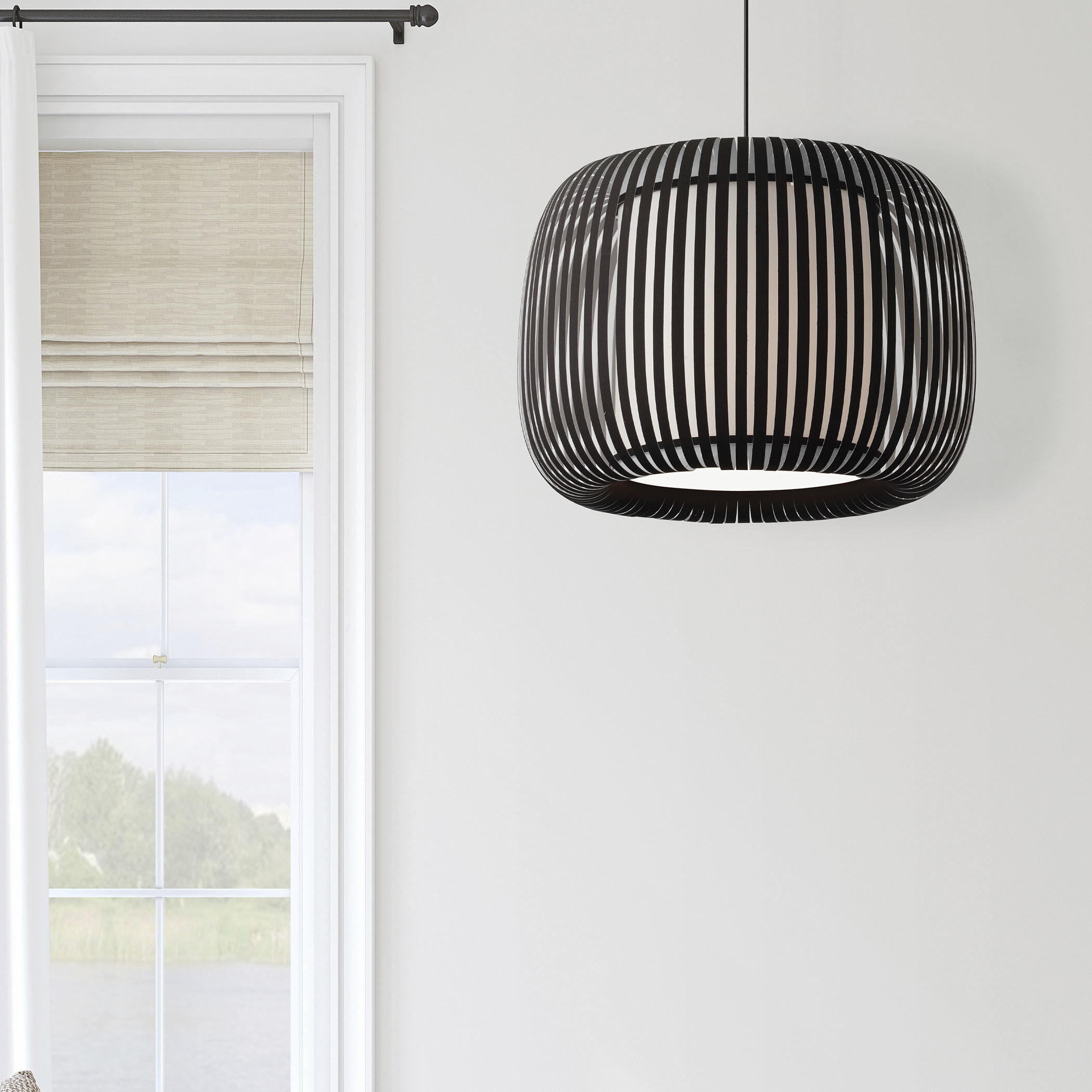 Mia 1 Light 18 inch Matte Black Pendant Ceiling Light