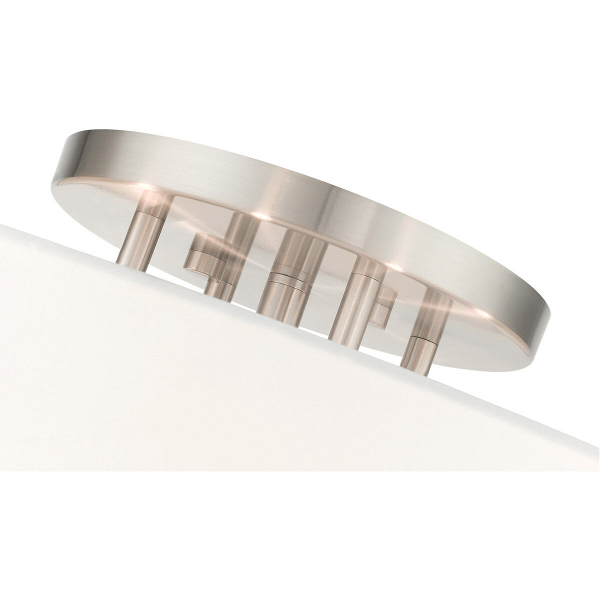 Meridian 6 Light 30 inch Brushed Nickel Semi Flush Ceiling Light 