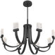 Kahn LED 40 inch Matte Black Chandelier Ceiling Light