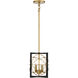 Titans Trace 2 Light 10 inch Sand Coal/Painted Honey Gold Mini Pendant Ceiling Light