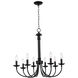 Candle 8 Light 26.5 inch Black Chandelier Ceiling Light
