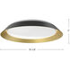 Jasper LED 19.13 inch White/Gold Flush Mount Ceiling Light in White and Gold