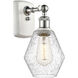 Ballston Cindyrella 1 Light 6 inch White and Polished Chrome Sconce Wall Light in Incandescent, Seedy Glass